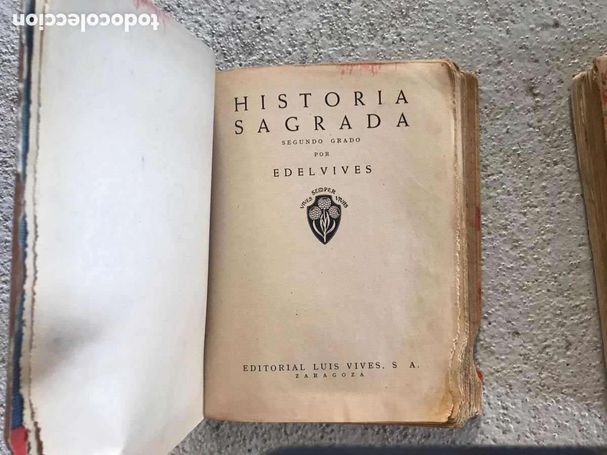 Libros de segunda mano: Dos libros de Historia Sagrada Segundo grado. Luis Vives. - Foto 4