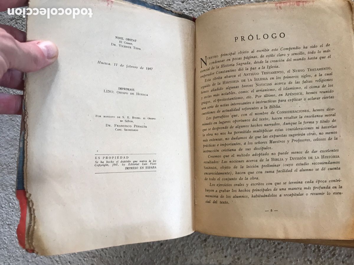 Libros de segunda mano: Dos libros de Historia Sagrada Segundo grado. Luis Vives. - Foto 5