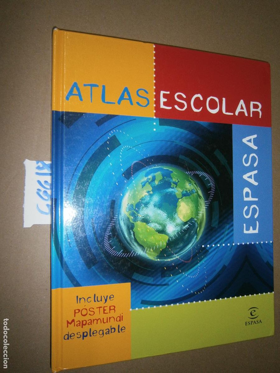 Libros de segunda mano: ANTIGUO LIBRO DE TEXTO - ATLAS ESCOLAR CON MAPA MUNDI - Foto 1