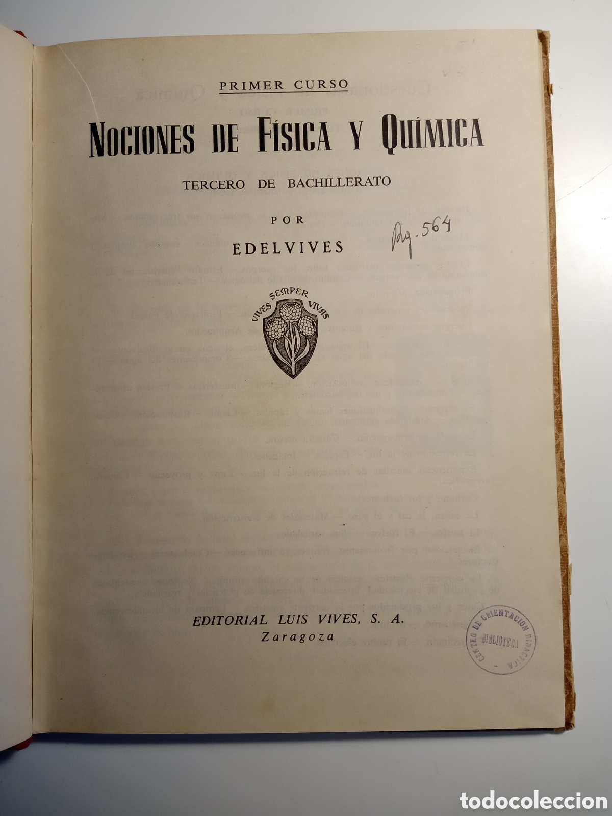 Libros de segunda mano: F&iacute;sica y Qu&iacute;mica EDELVIVES 1954 - Foto 6