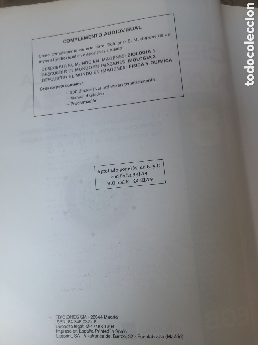 Libros de segunda mano: Ciencias de la Naturaleza 8 de SM edici&oacute;n de 1994 - Foto 4