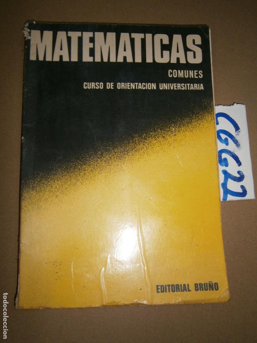 Libros de segunda mano: ANTIGUO LIBRO DE TEXTO - MATEMATICAS COU - BRU&Ntilde;O - Foto 1