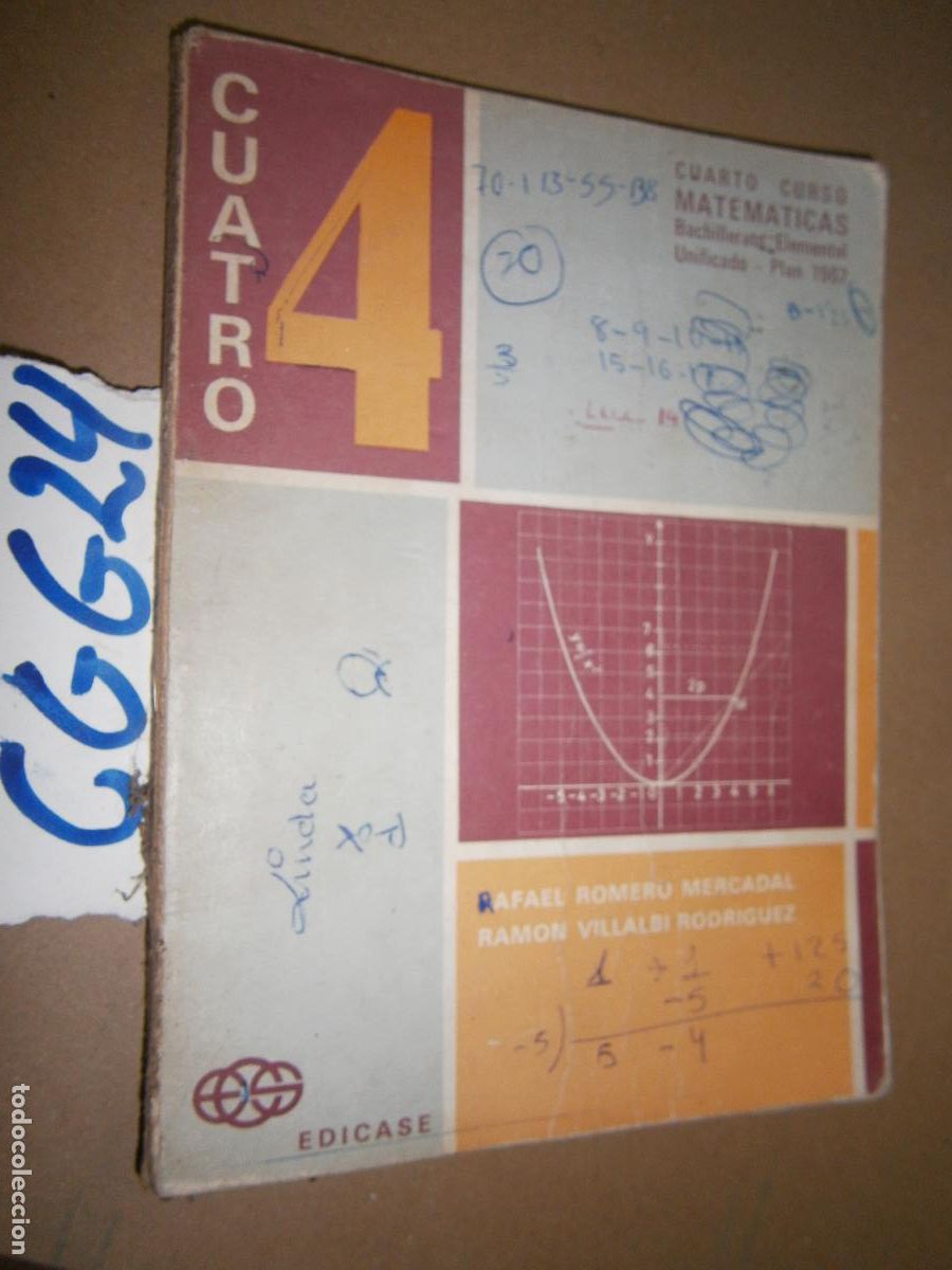 Libros de segunda mano: ANTIGUO LIBRO DE TEXTO - MATEMATICAS 4&ordm; - Foto 1