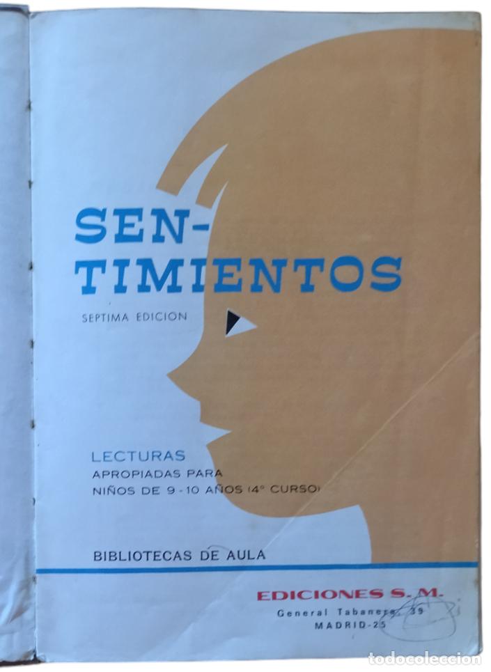 Libros de segunda mano: SENTIMIENTOS. LECTURAS. 4&ordm; CURSO. SM 1974. 7&ordf; EDICI&Oacute;N. - Foto 1