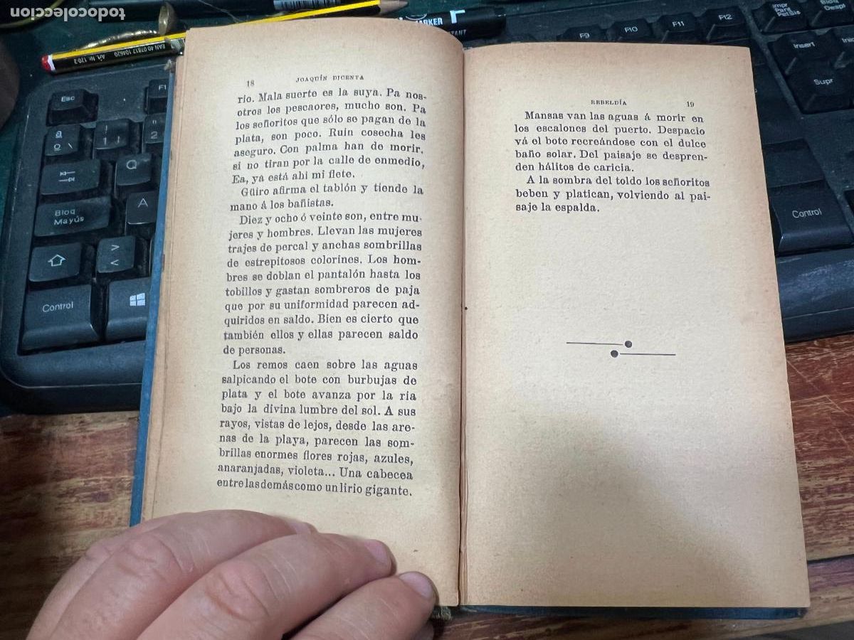 Libros de segunda mano: LIBRO REBELDIA - JOAQUIN DICENTA - A&Ntilde;O 1910 - 215 PAG. - Foto 4