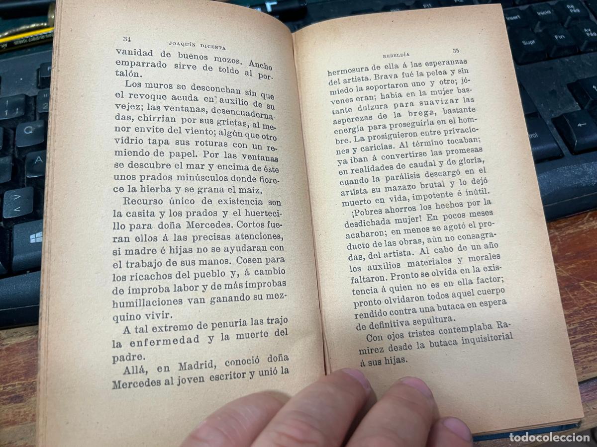 Libros de segunda mano: LIBRO REBELDIA - JOAQUIN DICENTA - A&Ntilde;O 1910 - 215 PAG. - Foto 5