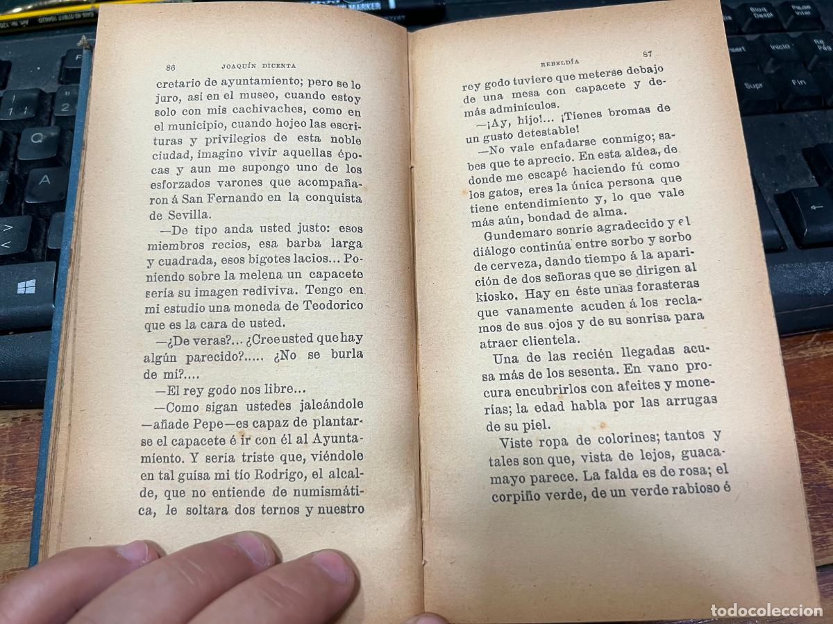 Libros de segunda mano: LIBRO REBELDIA - JOAQUIN DICENTA - A&Ntilde;O 1910 - 215 PAG. - Foto 7