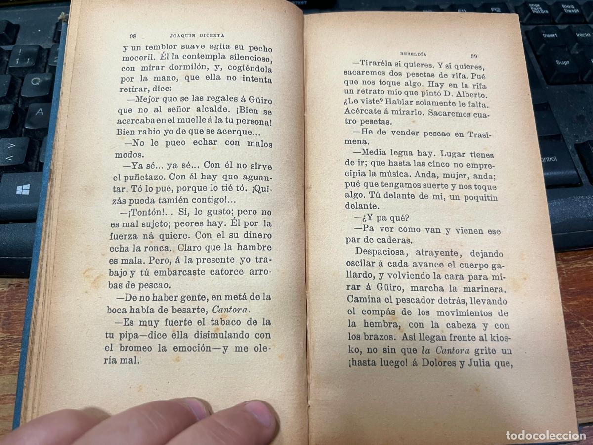 Libros de segunda mano: LIBRO REBELDIA - JOAQUIN DICENTA - A&Ntilde;O 1910 - 215 PAG. - Foto 8