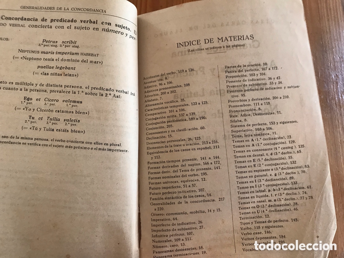 Libros de segunda mano: Gram&aacute;tica latina. Primer grado. Juan Llaur&oacute; - Foto 5