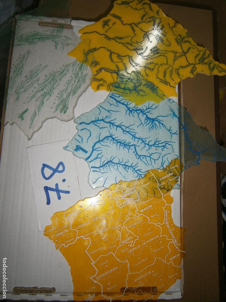 Libri di seconda mano: ANTIGUO LOTE DE MAPAS EDUCATIVOS DE ESPA&Ntilde;A PARA DIBUJAR COMO REFERENCIA