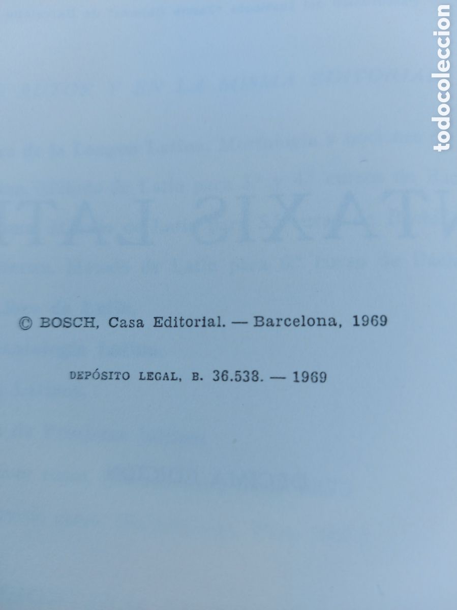 Libros de segunda mano: SINTAXIS LATINA a&ntilde;o 1969 - Foto 2