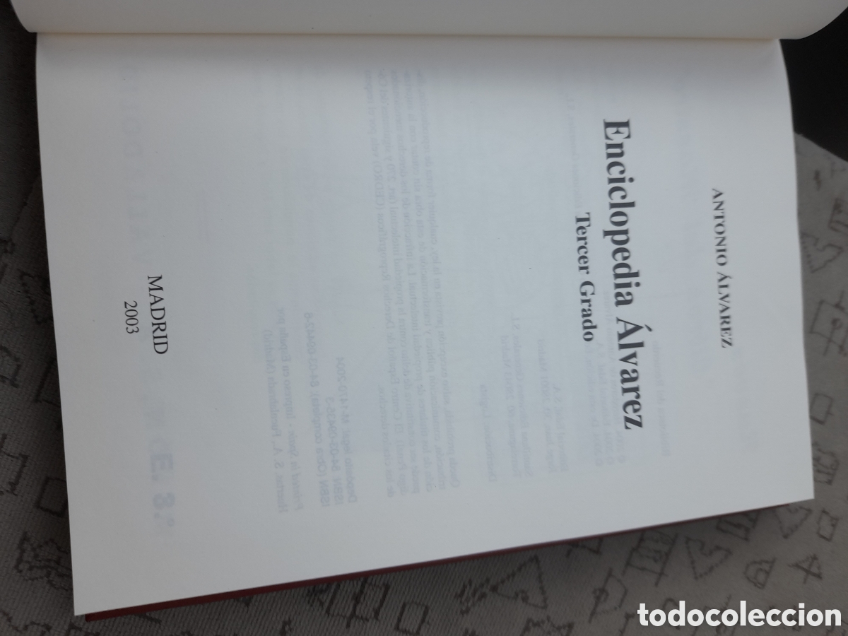 Libros de segunda mano: Enciclopedia &Aacute;lvarez, Tercer grado, Facs&iacute;mil de 2003 - Foto 2