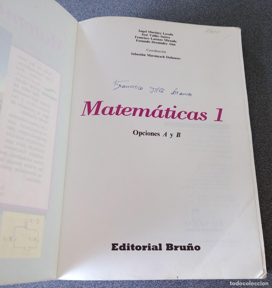 Libros de segunda mano: Matem&aacute;ticas 1 Editorial Bru&ntilde;o - Foto 3