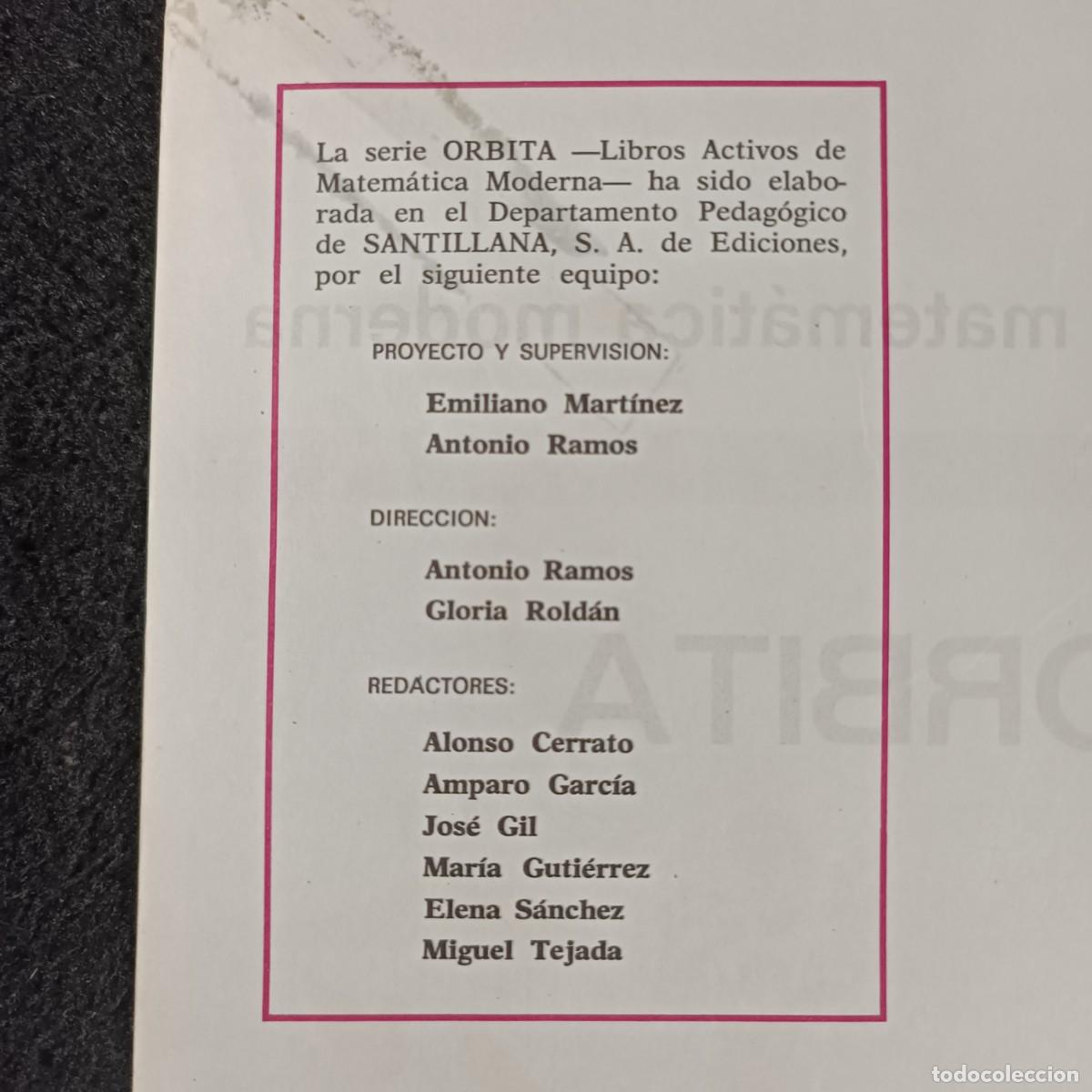 Libros de segunda mano: &Oacute;RBITA - 2&ordm; CURSO - LIBRO ACTIVO DE MATEM&Aacute;TICAS MODERNA - EDICIONES SANTILLANA - 1970 / 111 - Foto 3
