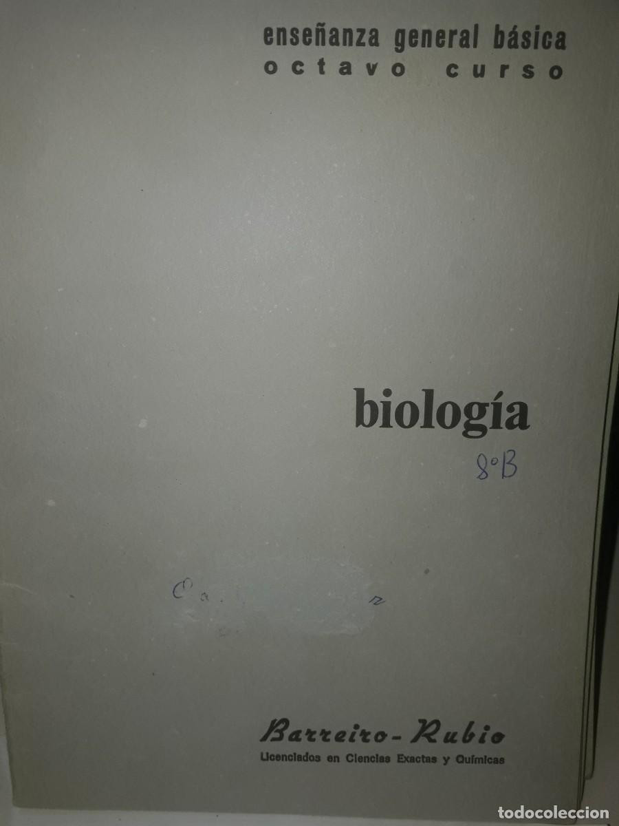 Libros de segunda mano: 8&ordm; EGB biolog&iacute;a barreiro rubio - Foto 1