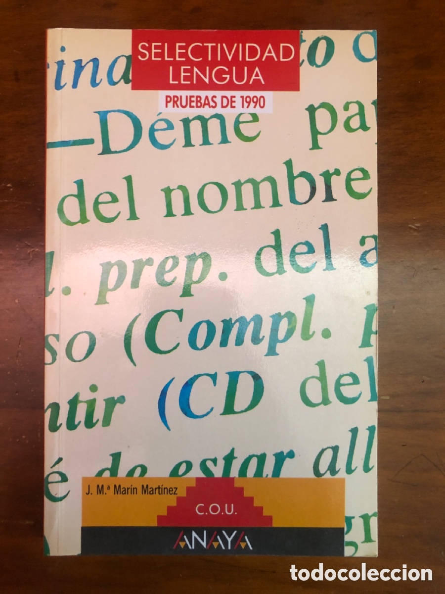 Libros de segunda mano: Selectividad lengua pruebas de 1990 COU Anaya - Foto 1