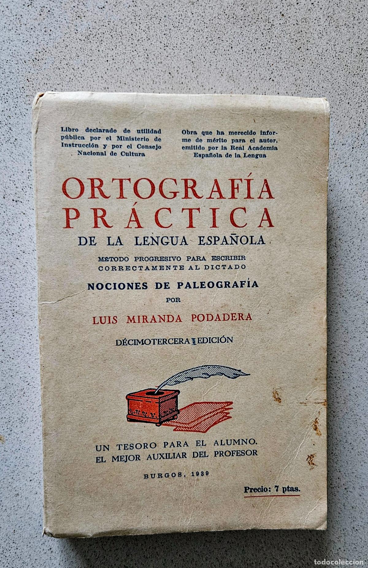 Libros de segunda mano: Ortograf&iacute;a Pr&aacute;ctica de la Lengua Espa&ntilde;ola, 1939 - Foto 2