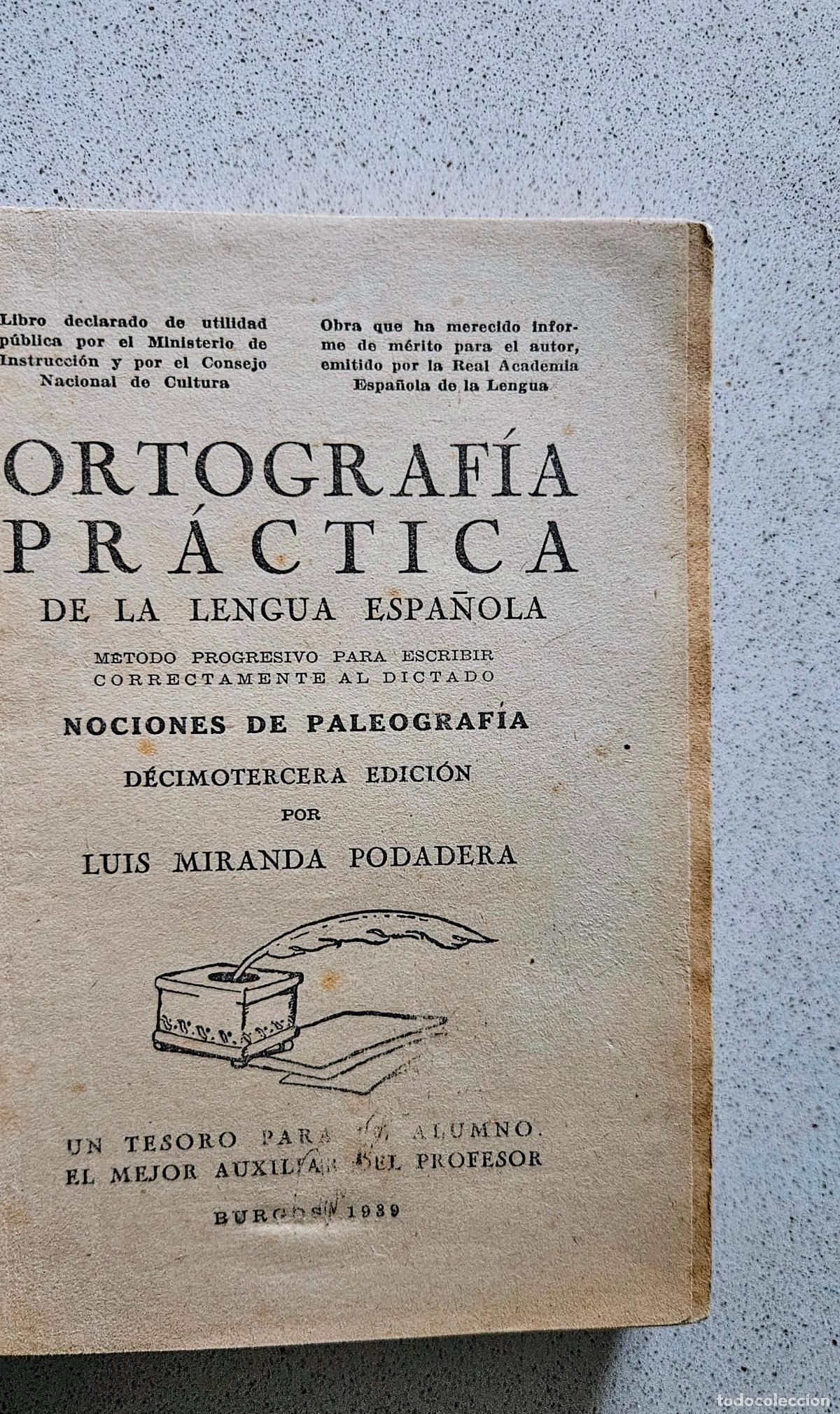 Libros de segunda mano: Ortograf&iacute;a Pr&aacute;ctica de la Lengua Espa&ntilde;ola, 1939 - Foto 3