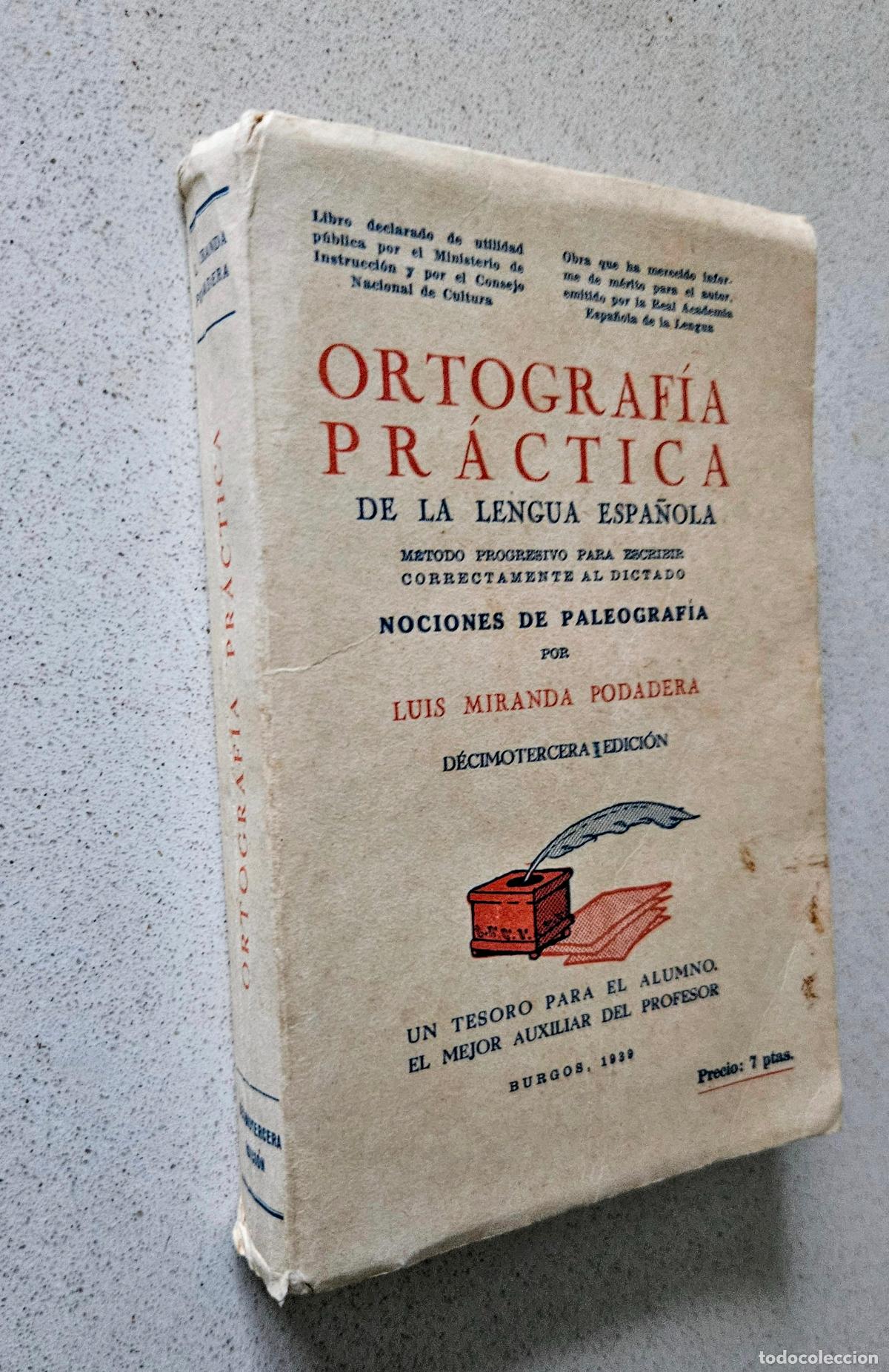 Libros de segunda mano: Ortograf&iacute;a Pr&aacute;ctica de la Lengua Espa&ntilde;ola, 1939 - Foto 1