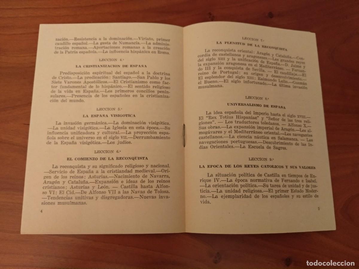 Libros de segunda mano: FORMACI&Oacute;N del ESPIRITU NACIONAL 3r Curso, A. RODRIGO SOSPEDRA 1955 y Librito-programa. - Foto 13