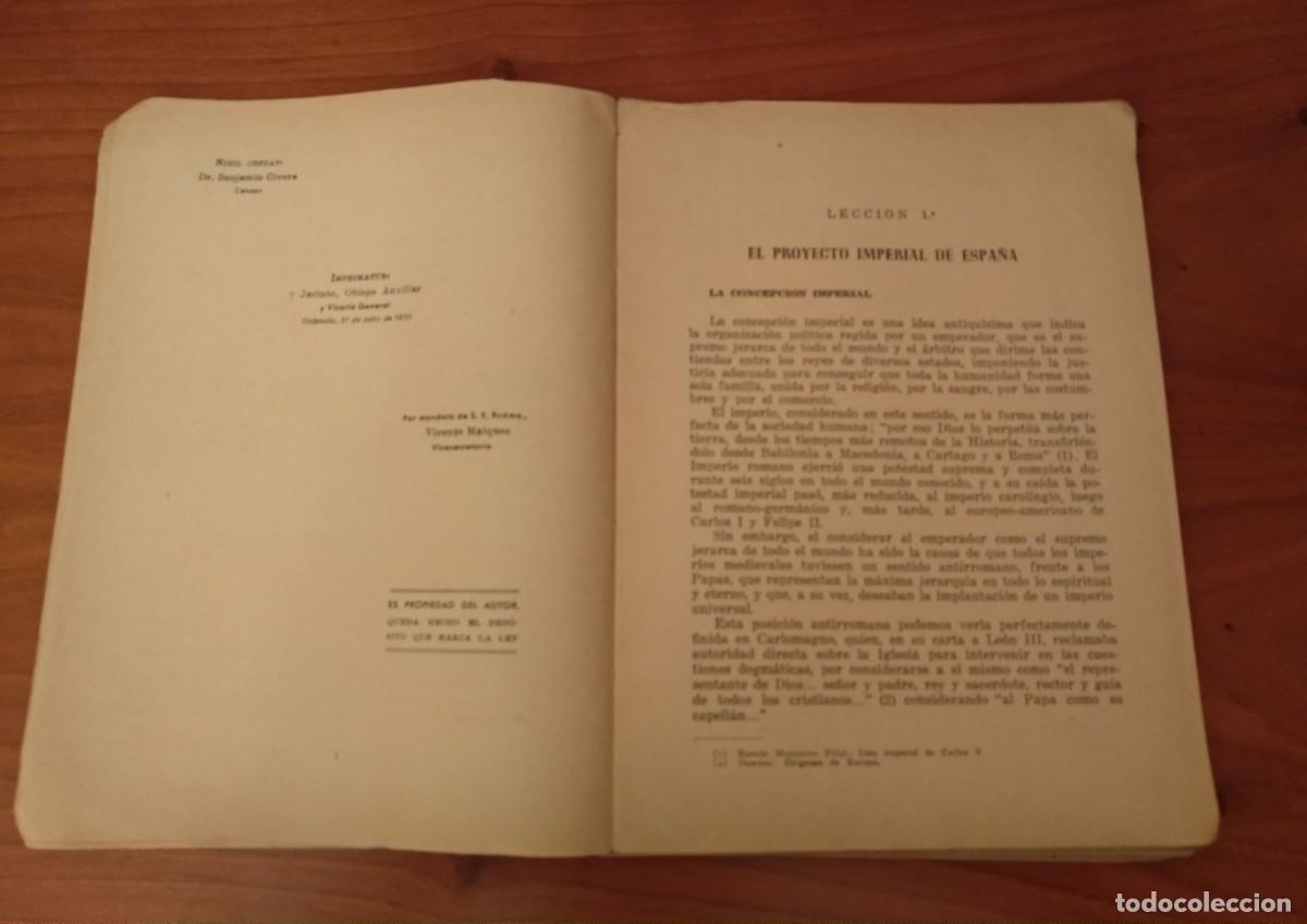 Libros de segunda mano: FORMACI&Oacute;N del ESPIRITU NACIONAL 4o Curso, A. RODRIGO SOSPEDRA 1955 y Librito-programa. - Foto 9