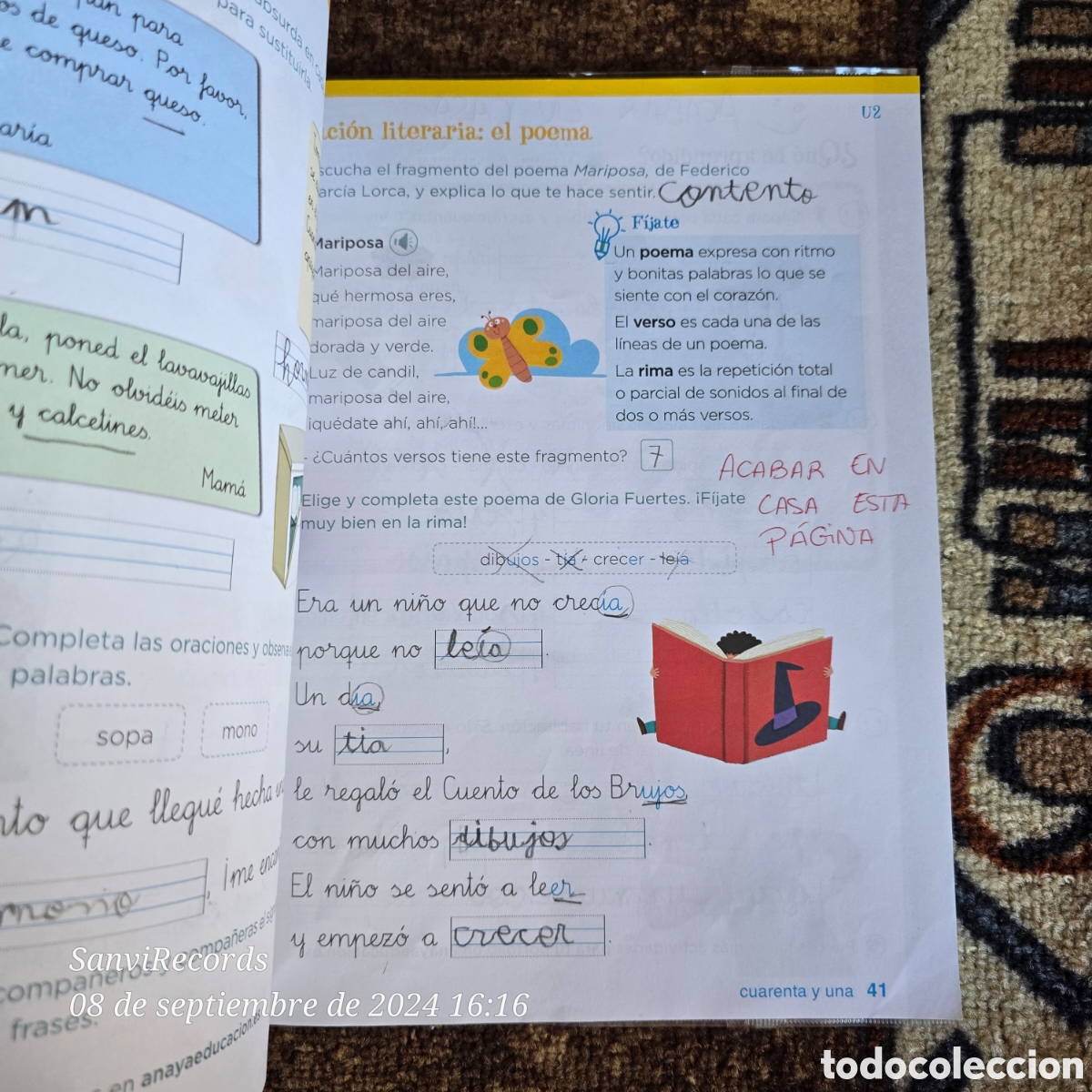 Libros de segunda mano: LENGUA, 2 PRIMARIA, PRIMER TRIMESTRE (ANAYA) - Foto 4