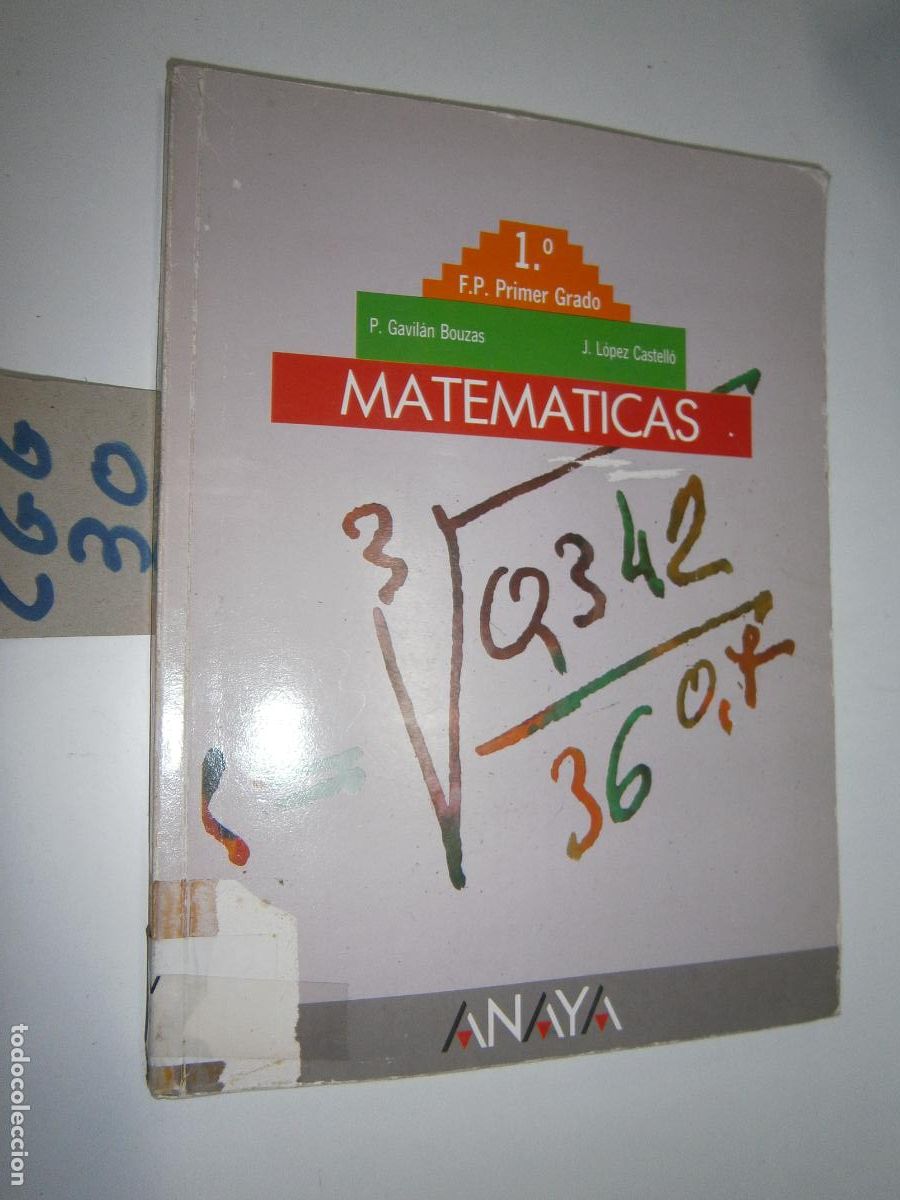 Libros de segunda mano: ANTIGUO LIBRO DE TEXTO - MATEMATICAS FP1 - 1&ordm; - Foto 1
