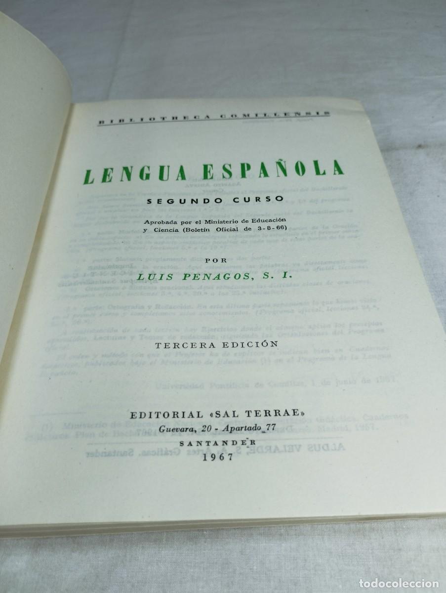 Libros de segunda mano: Lengua espa&ntilde;ola, segundo curso. Luis Penagos - Foto 2