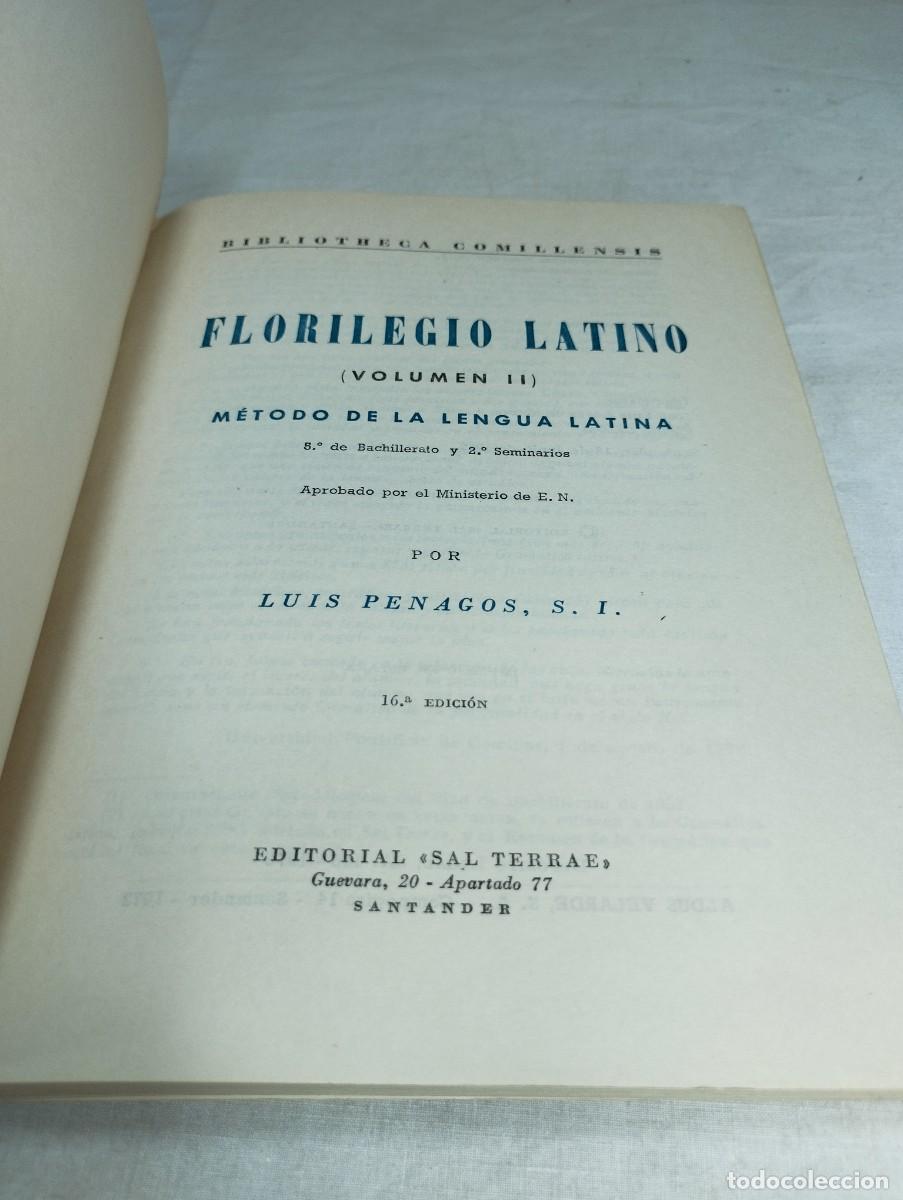 Libros de segunda mano: Florilegio latino, volumen segundo. Luis Penagos - Foto 2