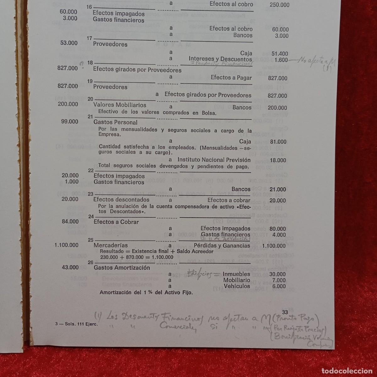 Libros de segunda mano: CONTABILIDAD - 111 EJERCICIOS PROGRAMADOS - ALFREDO ROCAFORT - EDITORIAL MIQUEL - 1978 / 1084 - Foto 6