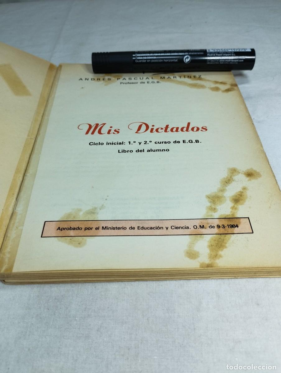 Libros de segunda mano: Mis dictados. 1&deg; y 2&deg; curso. A. Pascual. - Foto 2