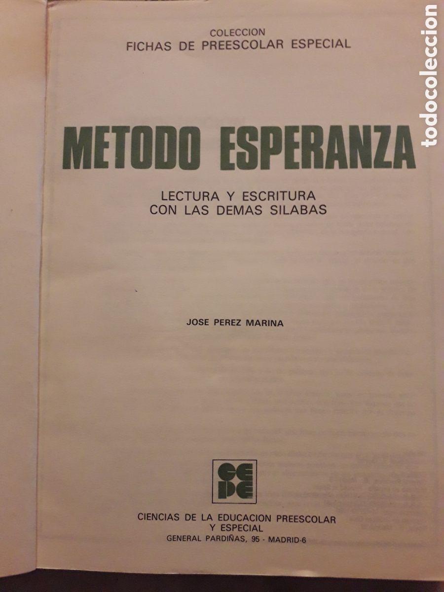 Libros de segunda mano: METODO ESPERANZA. JOSE PEREZ MARINA - Foto 3