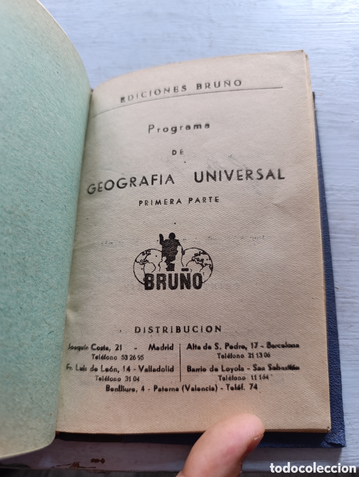Libros de segunda mano: EDICIONES BRUNO Programa DE GEOGRAFIA UNIVERSAL PRIMERA PARTE. Madrid 1959 - Foto 1