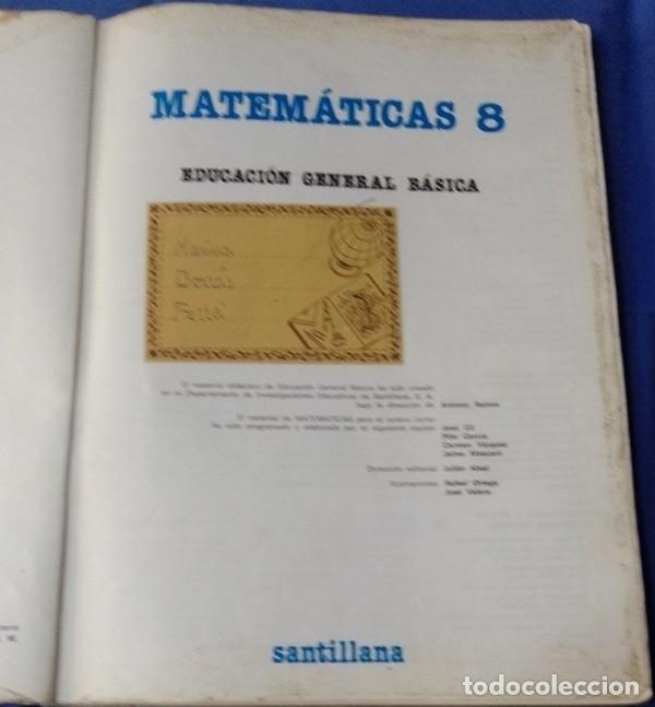 Libros de segunda mano: E. G. B. Matematicas 8 SANTILLANA - Foto 1