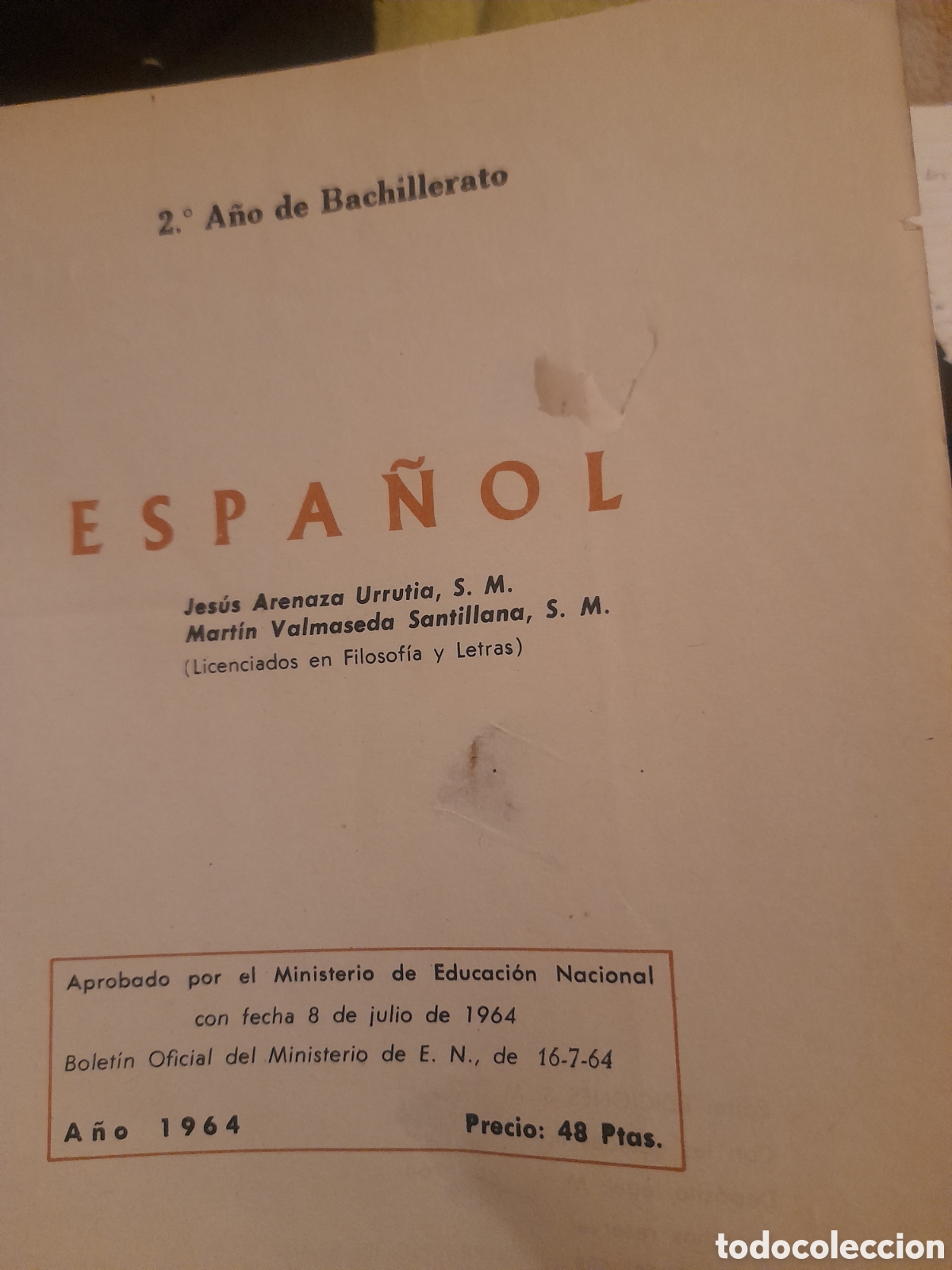 Libros de segunda mano: Libro de texto, Espa&ntilde;ol 2 a&ntilde;o de 1964, Edici&oacute;nes SM - Foto 5