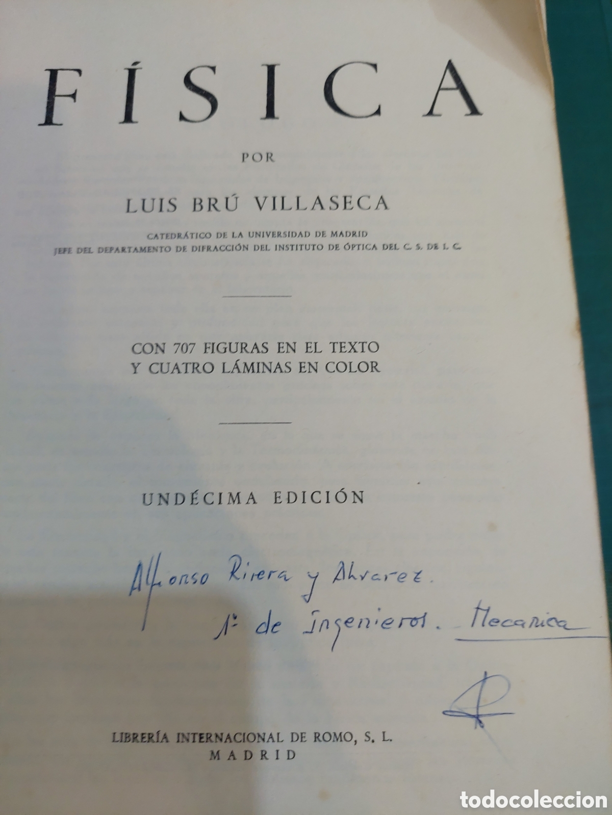 Libros de segunda mano: 1966 FISICA Luis bru xI edici&oacute;n - Foto 2