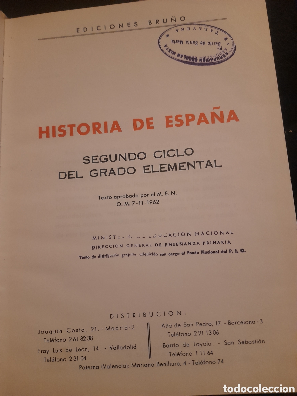 Libros de segunda mano: Libro de Texto, Historia de Espa&ntilde;a grado elemental, Edici&oacute;nes Bru&ntilde;o - Foto 3