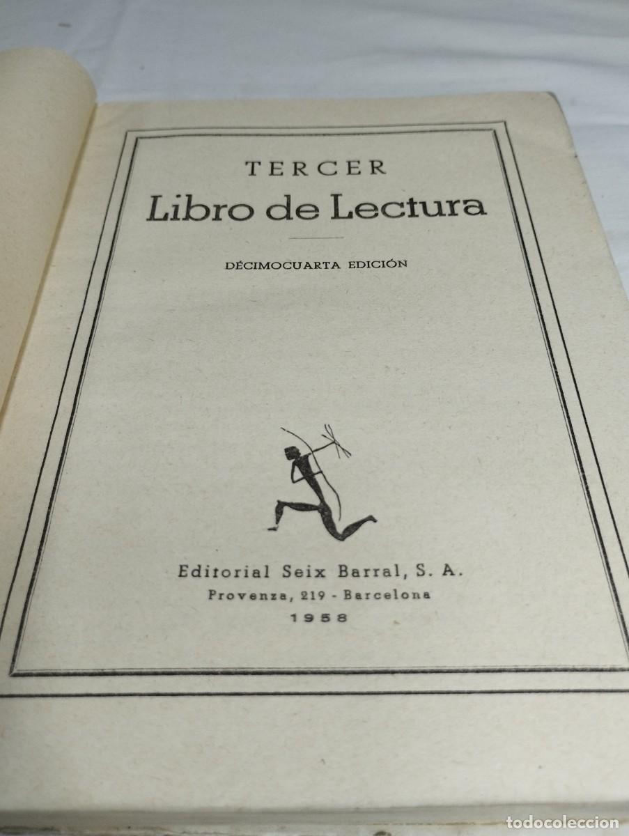 Libros de segunda mano: Tercer libro de lectura. Editorial Seix Barral, 1958 - Foto 2