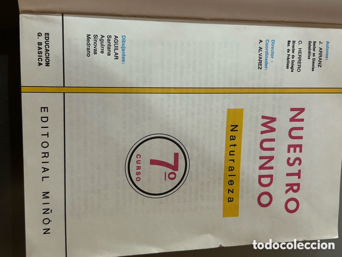 Libros de segunda mano: Libro escolar nuestro mundo 7 editorial mi&ntilde;on - Foto 2