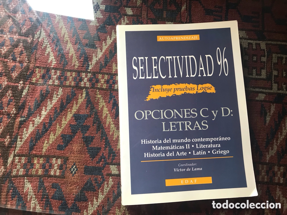 Libros de segunda mano: Selectividad 96. Opciones C y D: Letras. Edaf - Foto 1