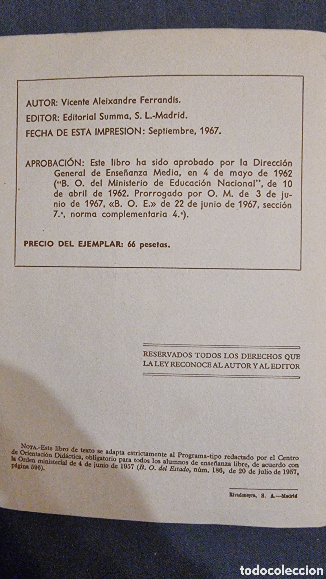 Libros de segunda mano: Qu&iacute;mica. 5&ordm; curso de bachillerato 1957 - Foto 2