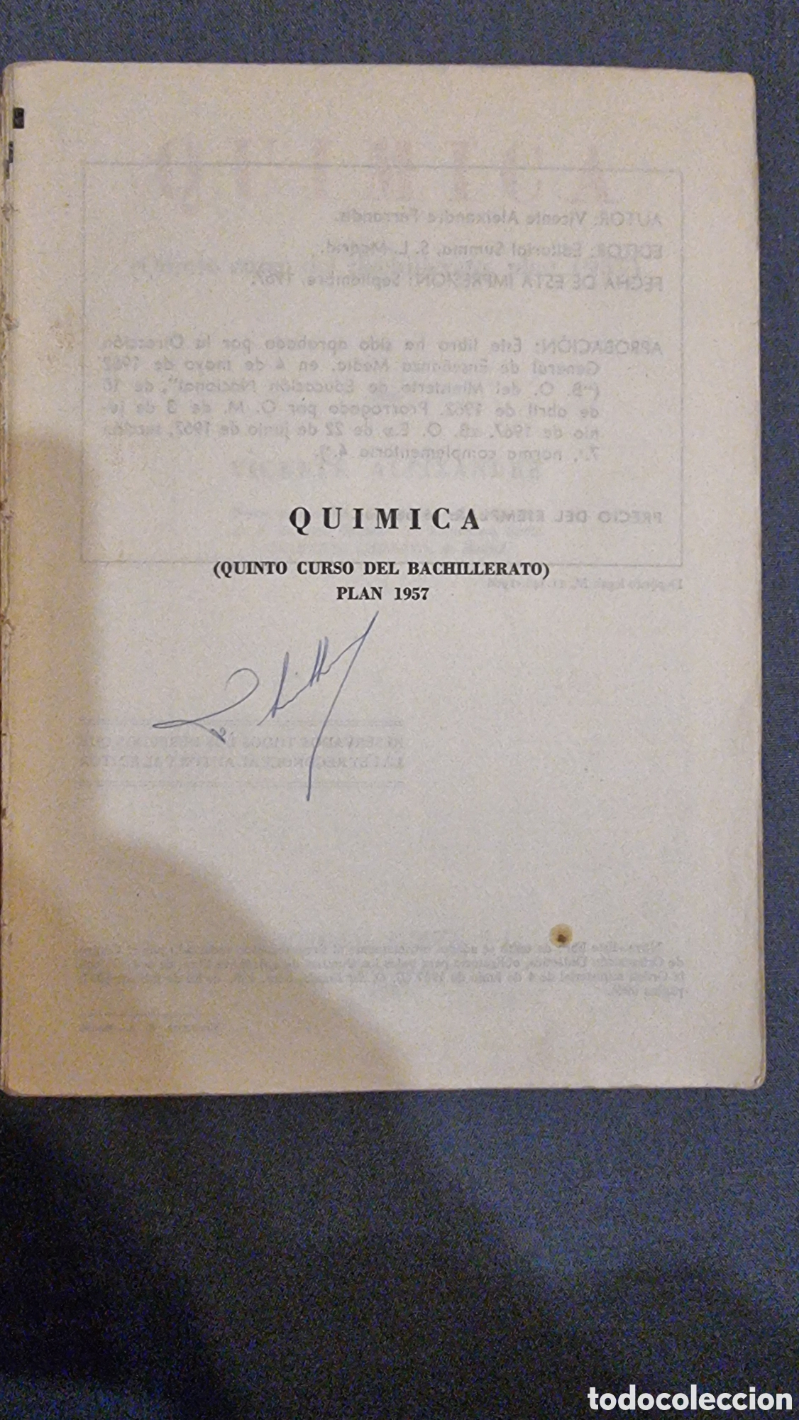 Libros de segunda mano: Qu&iacute;mica. 5&ordm; curso de bachillerato 1957 - Foto 3