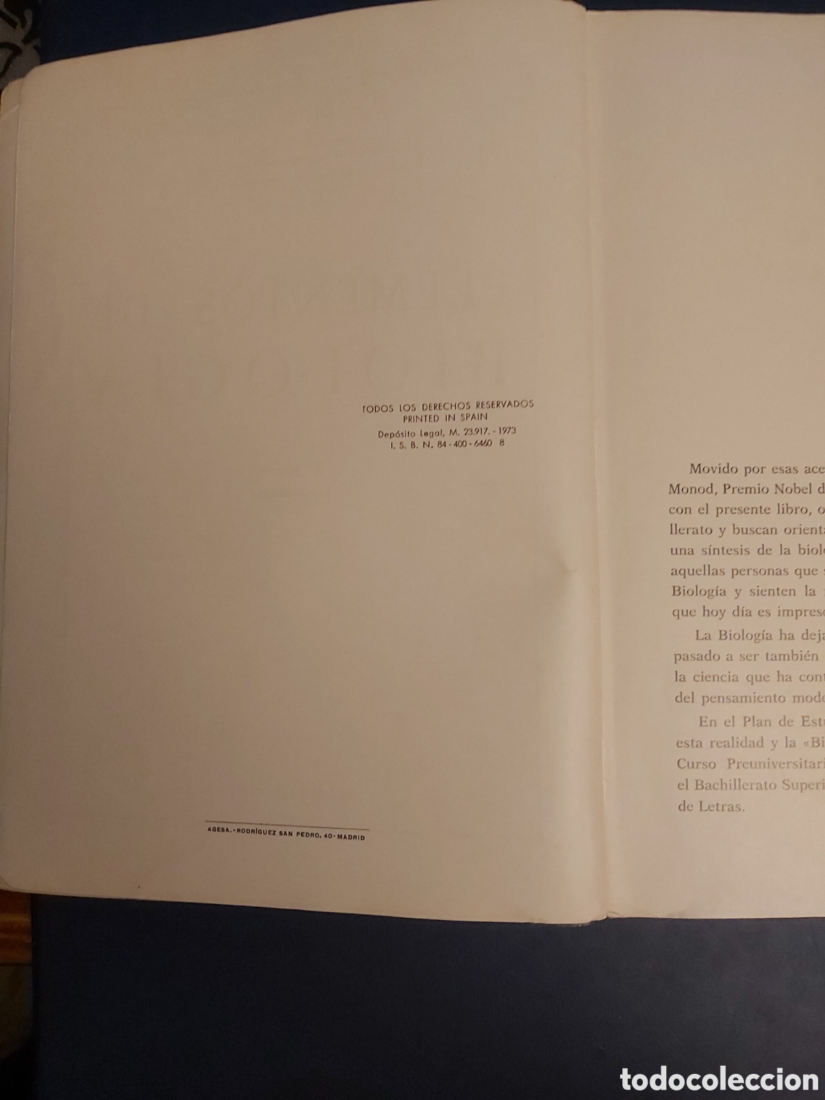 Libros de segunda mano: ELEMENTOS DE BIOLOG&Iacute;A # S. ALVARADO 1974 - Foto 5