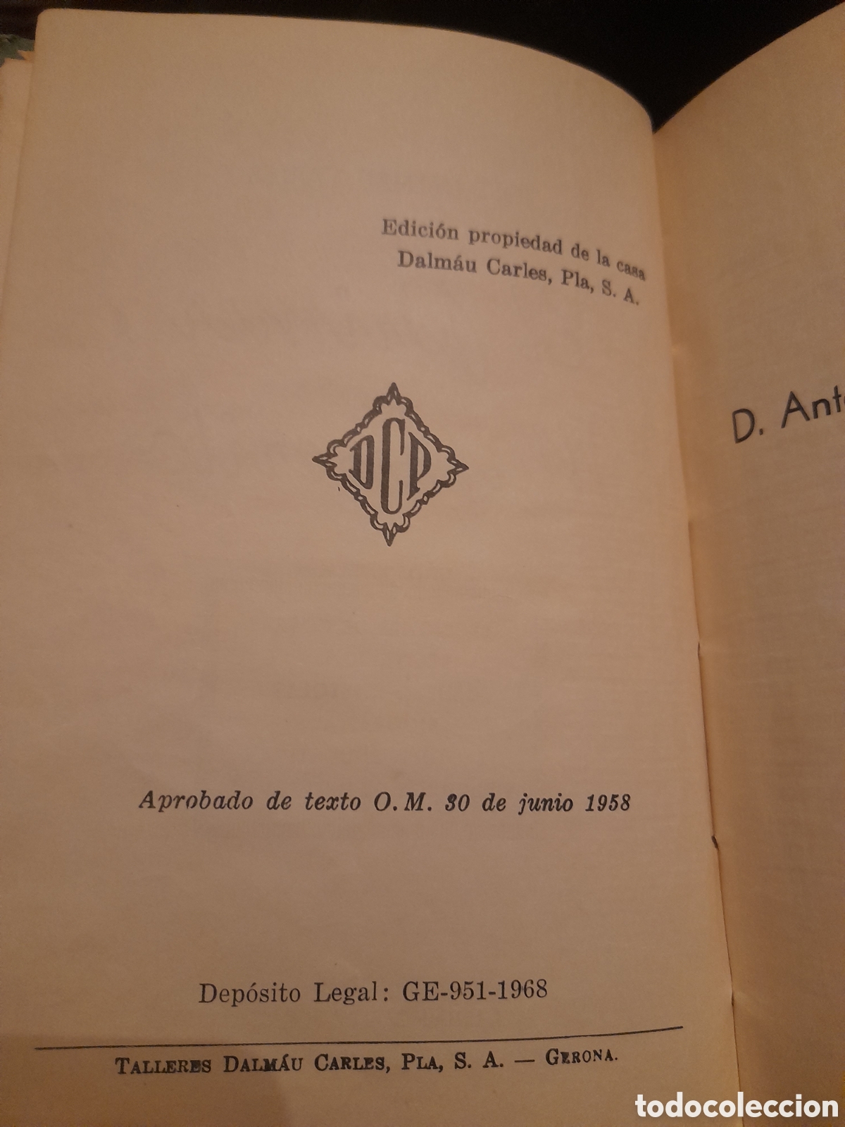Libros de segunda mano: Libro, El primer manuscrito, Editorial Dalmau Charles, Gerona - Foto 3