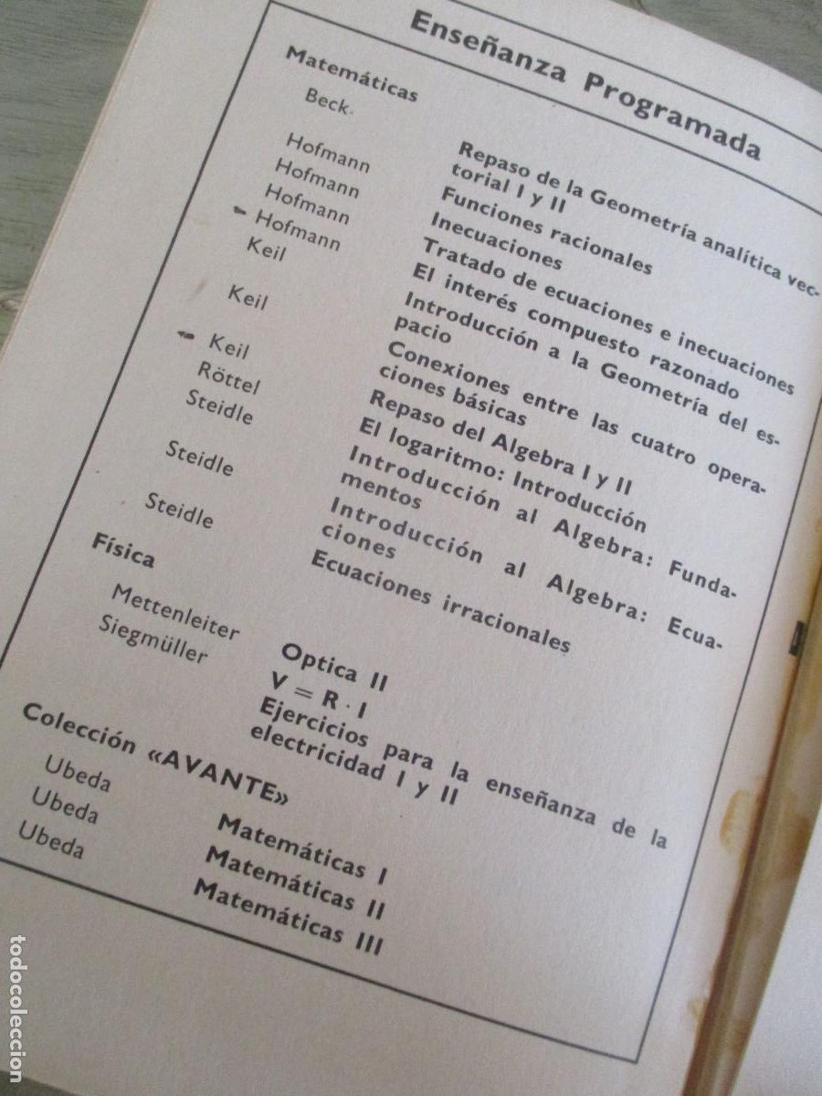 Libros de segunda mano: INTRODUCCI&Oacute;N AL &Aacute;LGEBRA, FUNDAMENTOS-GERHARD STEIDLE-1974-EDT: BRU&Ntilde;O- ENSE&Ntilde;ANZA PROGRAMADA - Foto 4