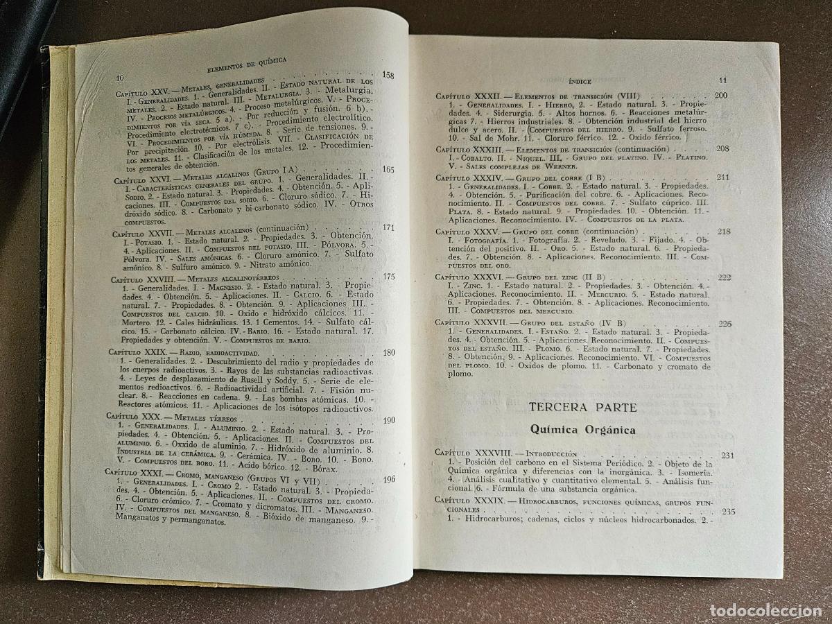 Libros de segunda mano: Elementos de Qu&iacute;mica de Cabezas Serra, Miguel - Foto 9