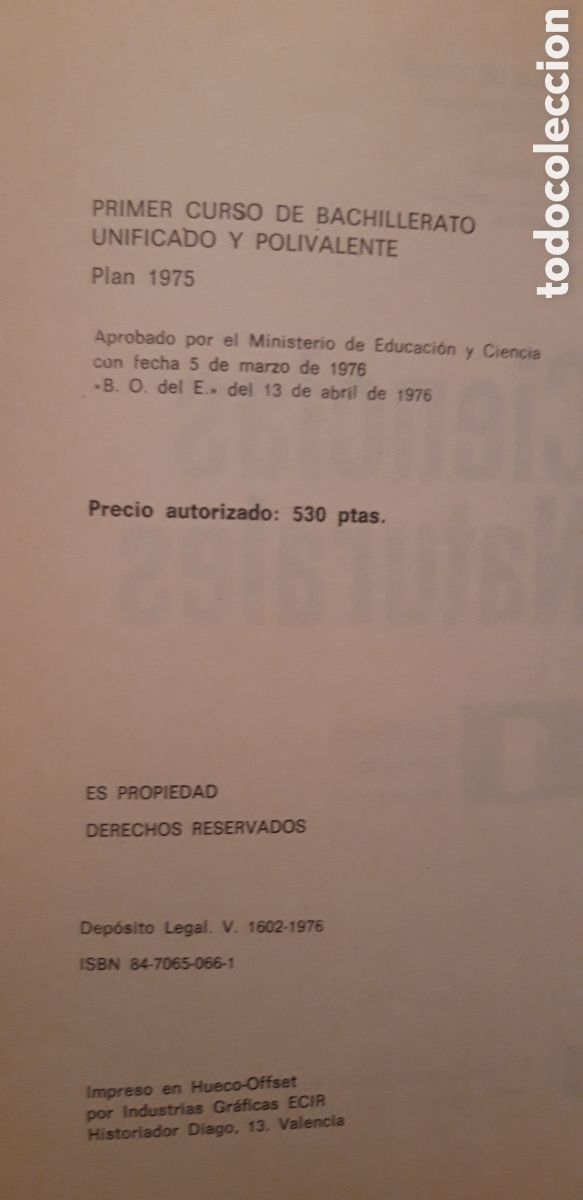 Libros de segunda mano: CIENCIAS NATURALES 1 BUP ECIR 1976 - Foto 5