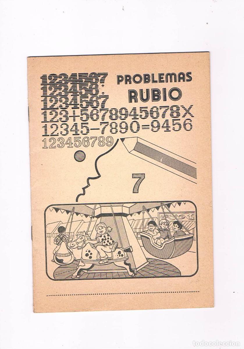 Libros de segunda mano: Cuaderno escolar antiguo problemas rubio 7 - Foto 1