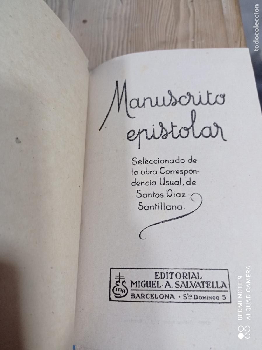 Libros de segunda mano: MANUSCRITO EPISTOLAR. SALVATELLA, 1952. 95 PP - Foto 3
