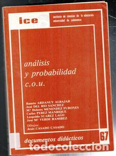 Gebrauchte B&uuml;cher: An&aacute;lisis y probabilidad COU, VVAA